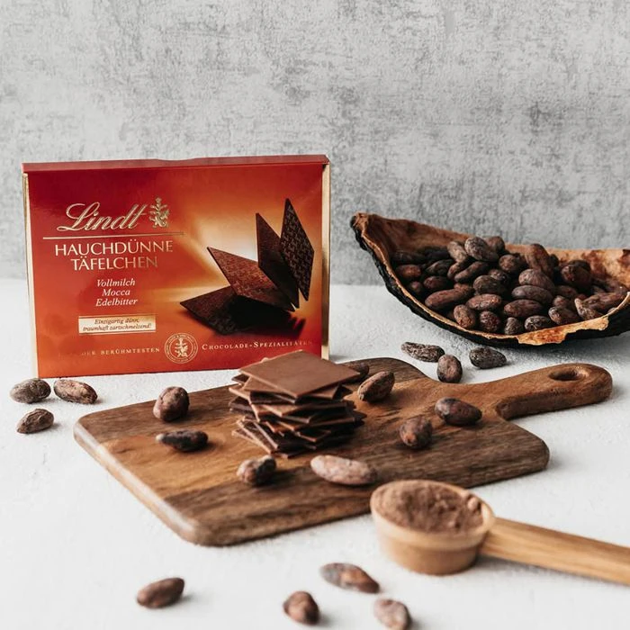 Lindt Tafelschokolade Hauchdünne Täfelchen, Auslese, 3 Sorten, 125g – Bild 3