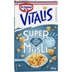 Dr. Oetker Dr.Oetker Müsli Vitalis SuperMüsli Knusper Pur, Ohne Zuckerzusatz, 420g