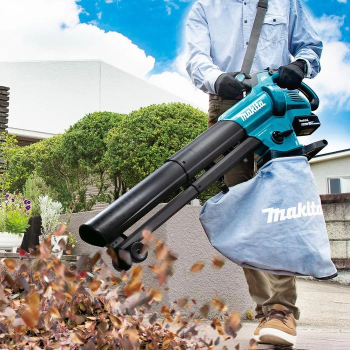 Makita Laubbläser-Laubsauger DUB187Z, Akku, 18V, Mit Schultergurt Und 25 Liter Fangsack – Bild 2
