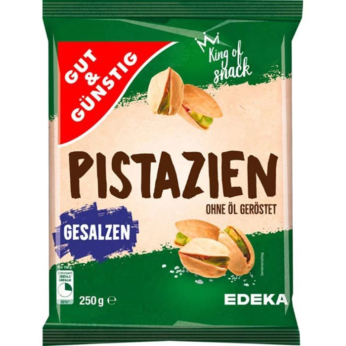 Gut&Günstig Pistazien Geröstet & Gesalzen, 250g