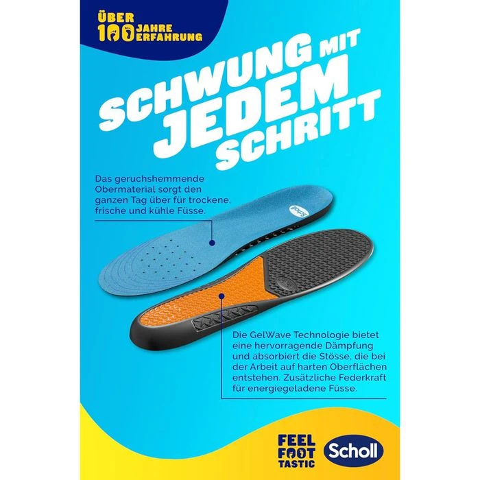 Scholl Einlegesohlen GelActiv Work, Größe 40-46,5, Für Arbeitsschuhe, Gelsohlen, 1 Paar – Bild 5