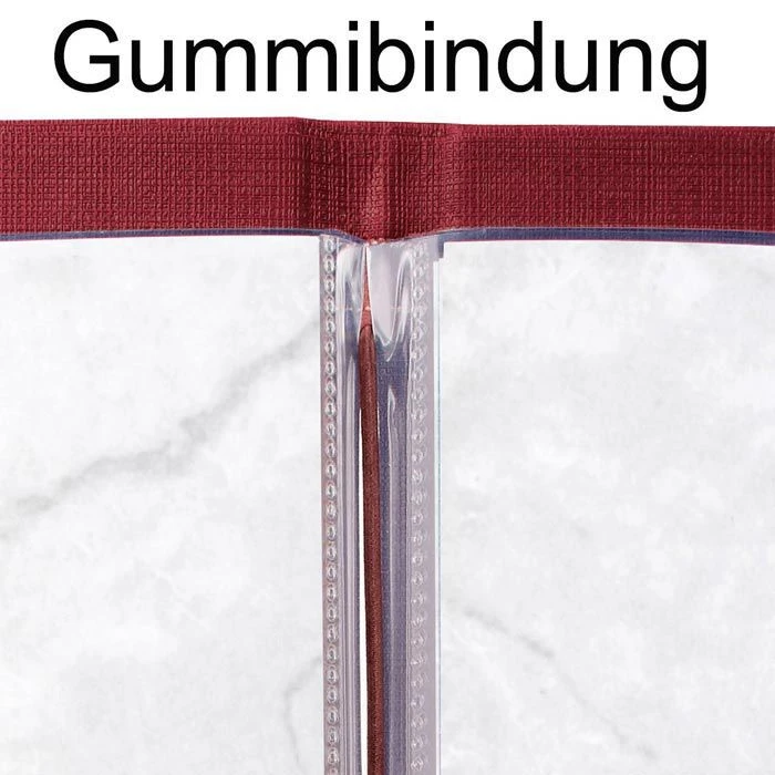 Sigel Speisekarte SM112, Speisen & Getränke, A4, Kunststoff, Erweiterbar, Bordeauxrot, 5 Stück – Bild 3