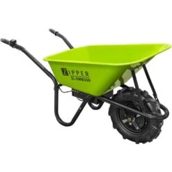 Zipper Schubkarre ZI-EWB500, Mit Motor, Luftbereifung, Tragkraft 150kg, Mit Blei-Akku