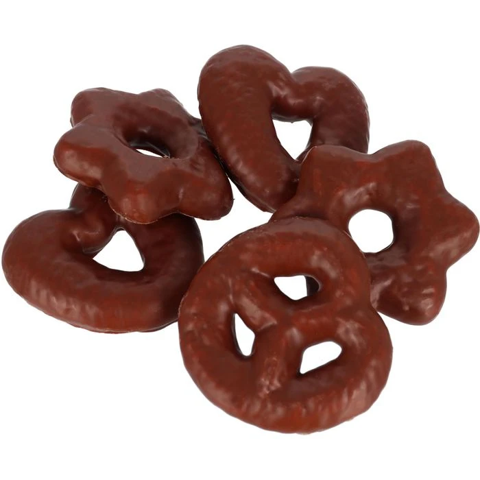 Weiss Lebkuchen Herzen Brezeln Sterne, Mit Vollmilchschokolade, 500g – Bild 2