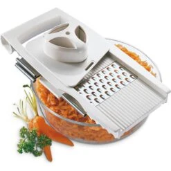 Leifheit Gemüsehobel 23170, Allzweckreibe 4+1, ComfortLine, 5 Auswechselbare Edelstahlklingen