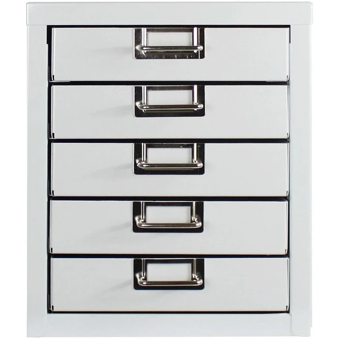 ADB Schubladenschrank 40307, Lichtgrau, Aus Metall, A4, 5 Schübe – Bild 3