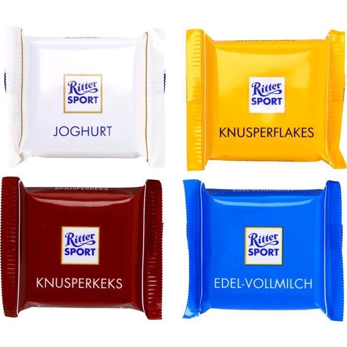 Ritter-Sport Minischokolade Mini Bunter Mix, Vorratsbox, Sortiert, 84 Stück – Bild 3