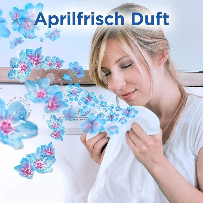Lenor Waschmittel All-in-1 Pods Vollwaschmittel, Aprilfrisch, 2,46 Kg, 98 Waschladungen – Bild 2