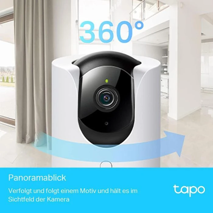 TP-Link IP-Kamera Tapo C225 WLAN Indoor, 3,7 MP, 2K, Neigen Schwenken, Sirene – Bild 5